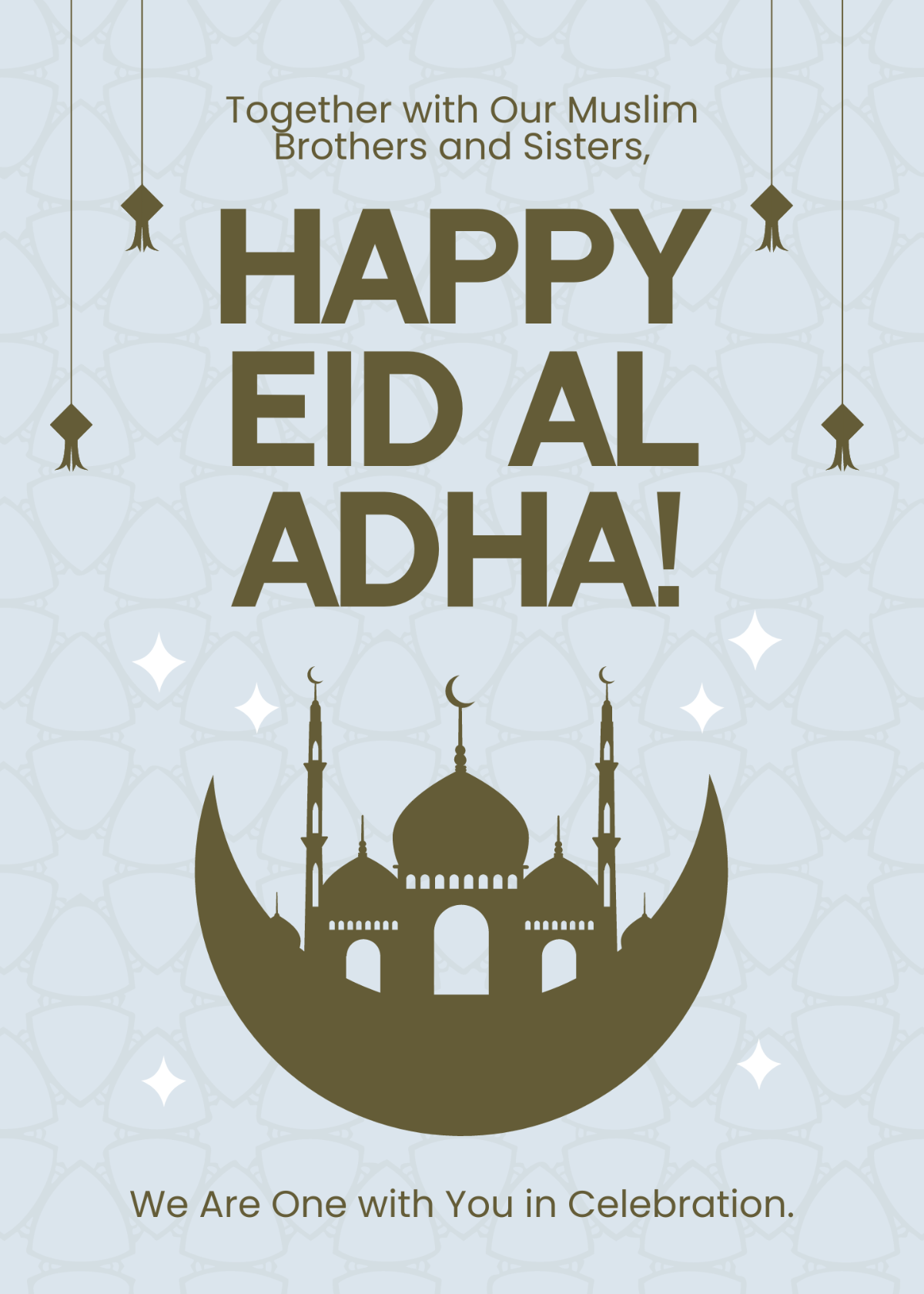 Beautiful Eid Al Adha Card Template