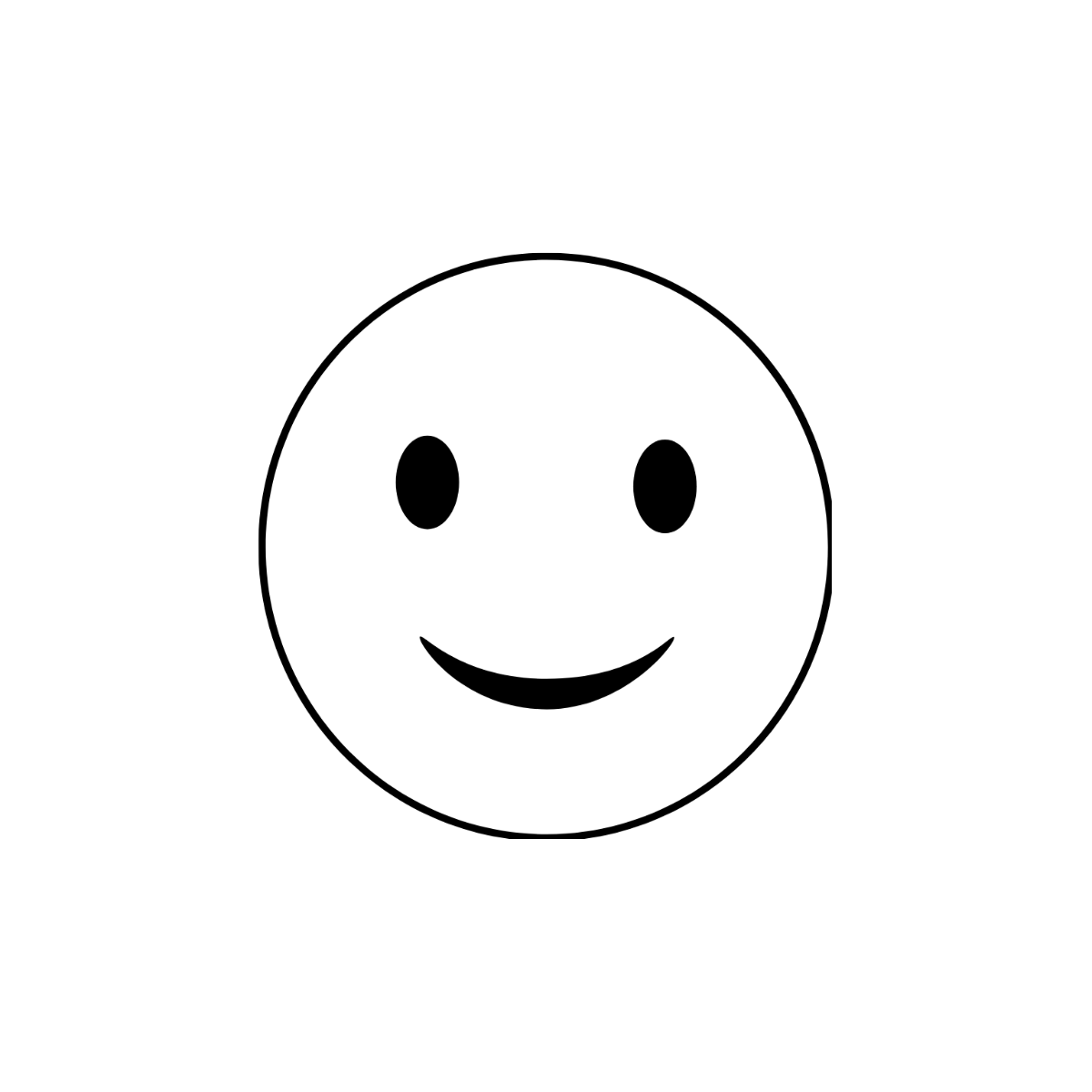 Free Smiley Outline clipart Template
