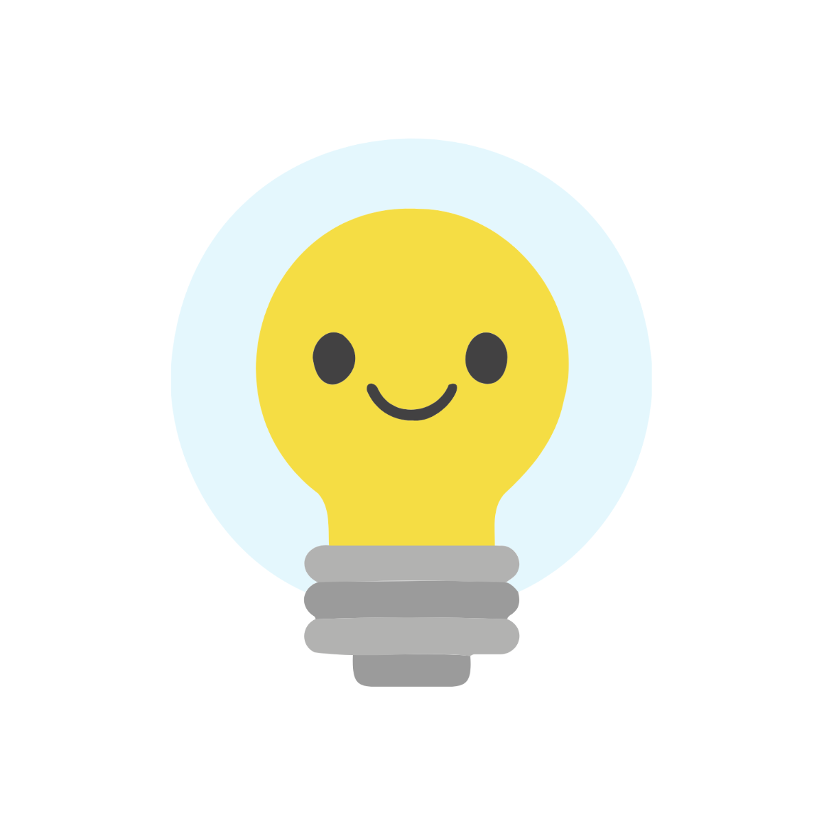 Light Bulb Smiley clipart