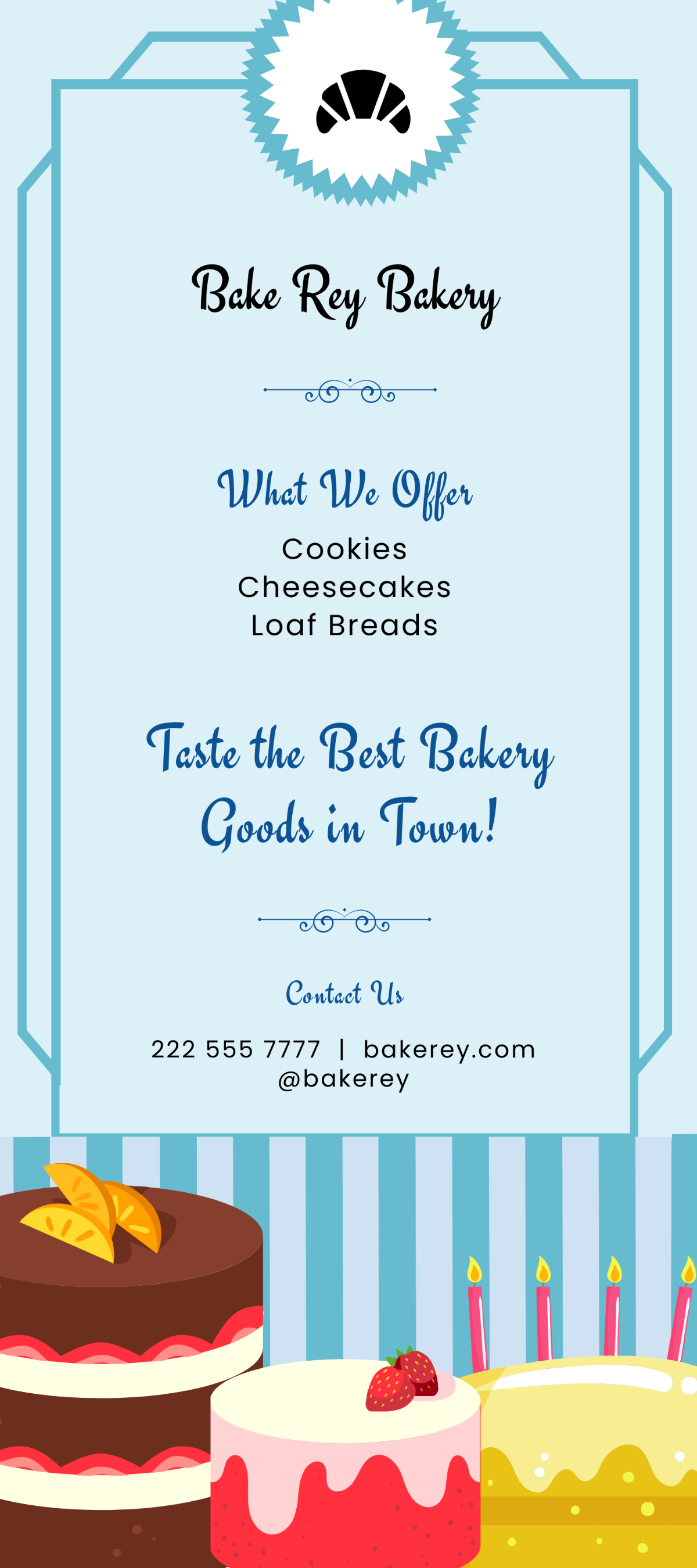Bake Goods Bakery Rack Card