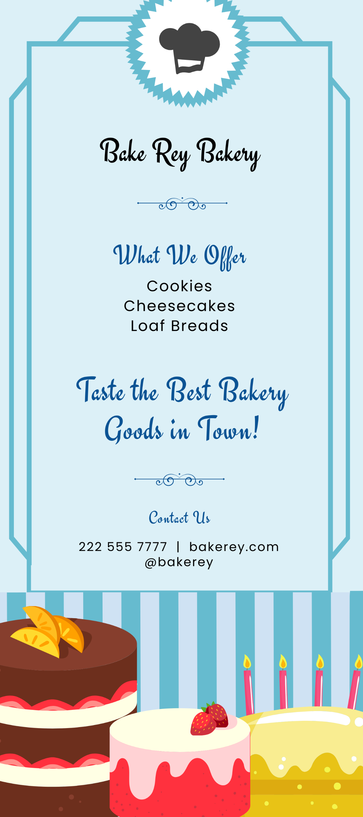 Bake Goods Bakery Rack Card Template