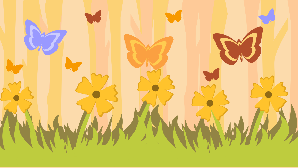 Butterfly Nature Background Template