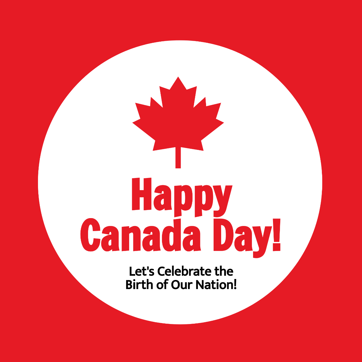 Free Happy Canada Day Instagram Post Template