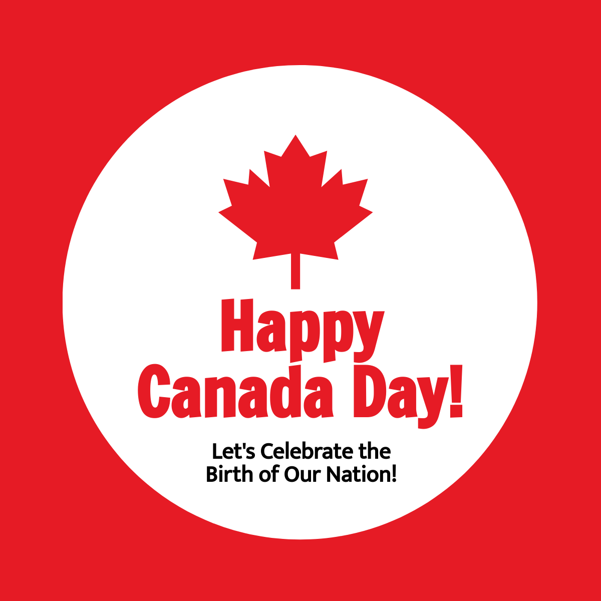 Happy Canada Day Linkedin Post Template
