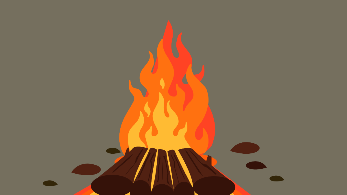 Burning Fire Background Template