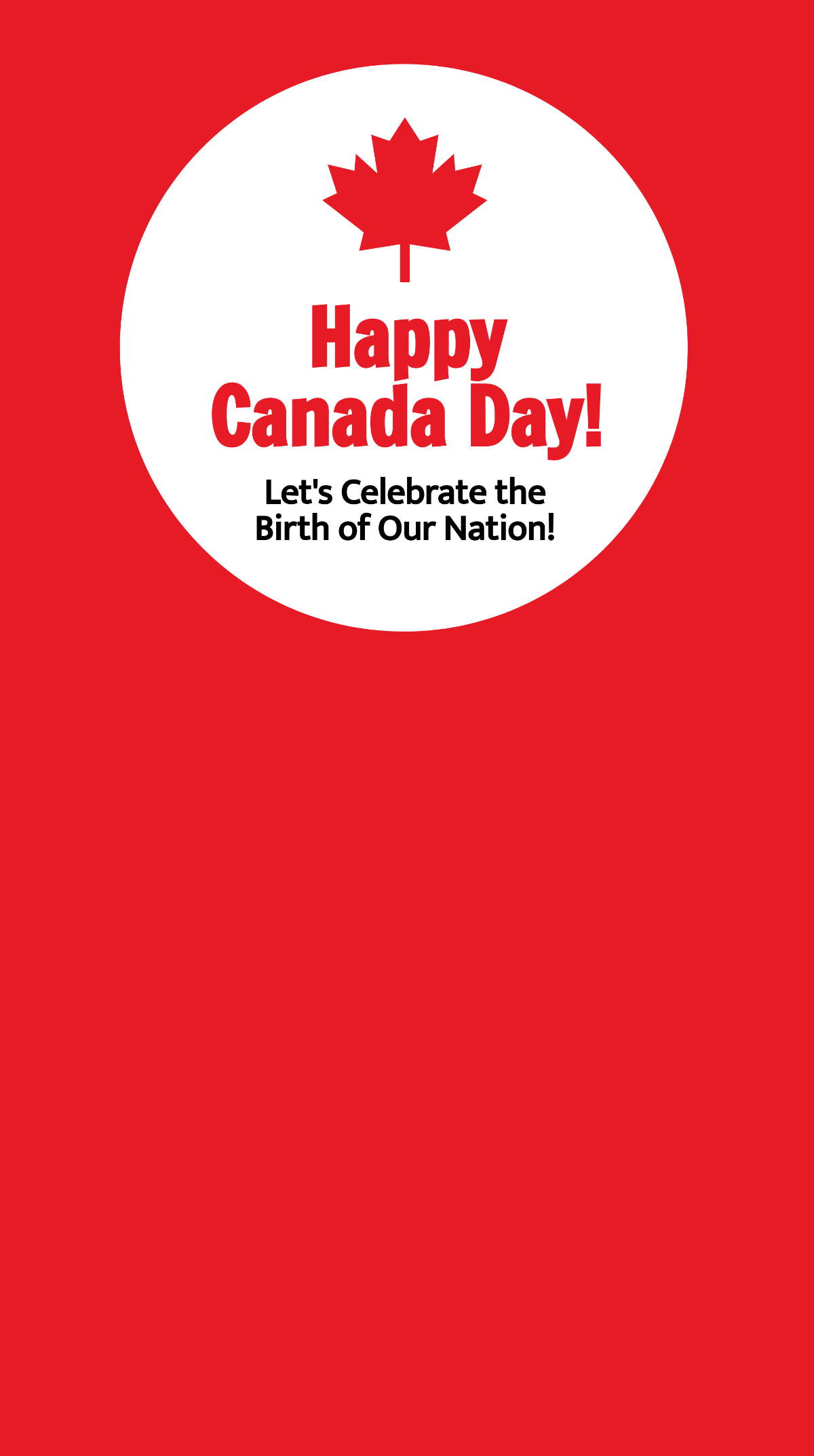 Free Happy Canada Day Snapchat Geofilter Template
