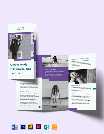 10+ Domestic Violence Brochures - Word, PSD, Vector