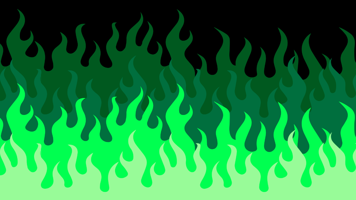 Green Fire Background Template