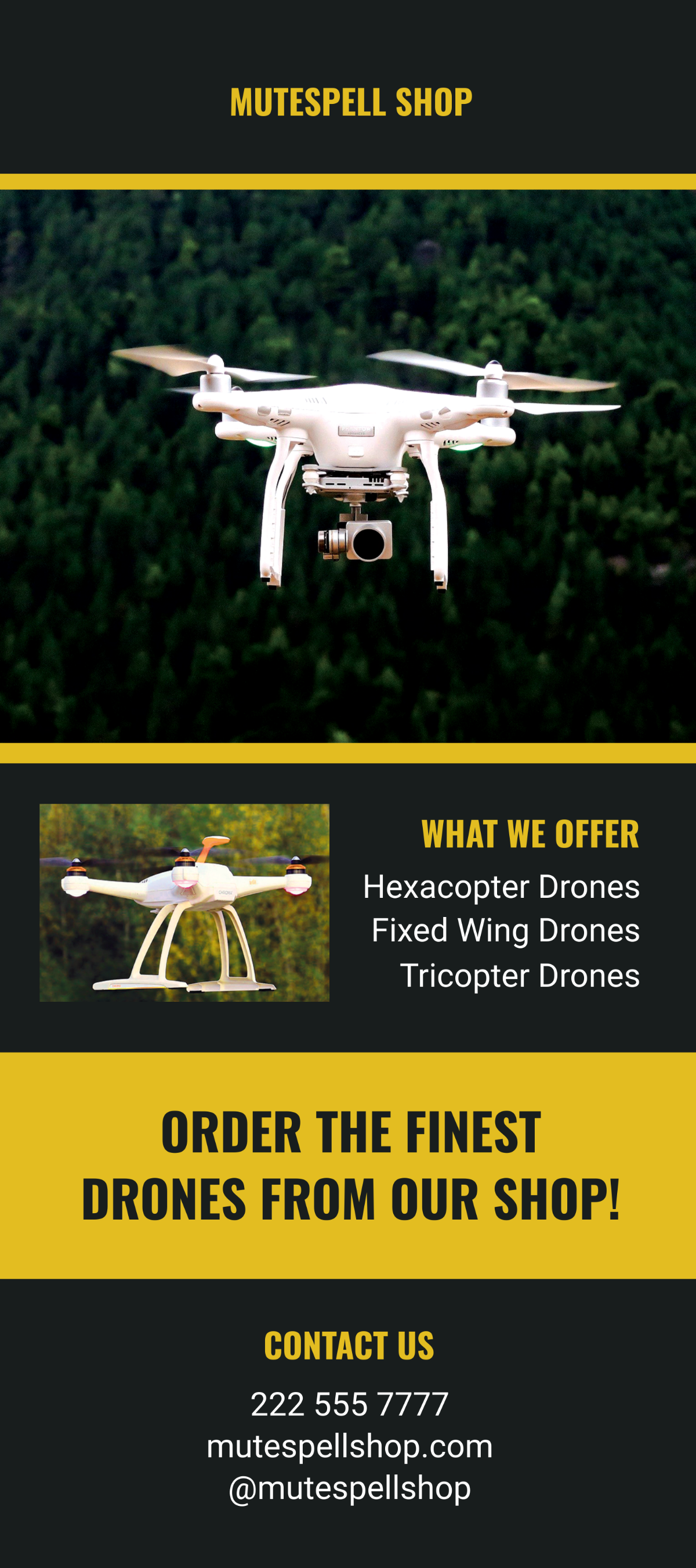 Drone Product Rack Card