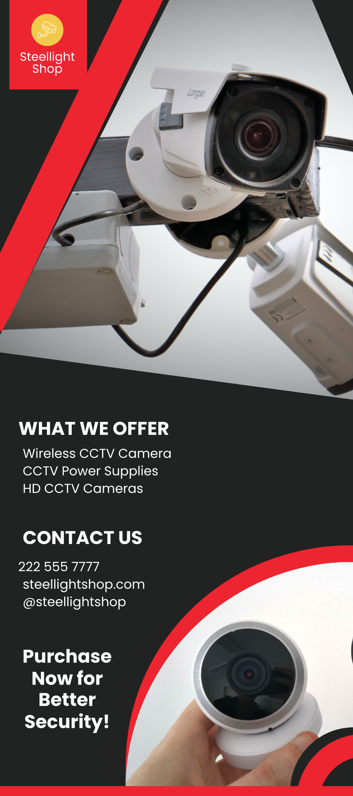 CCTV Product Promotion Rack Card