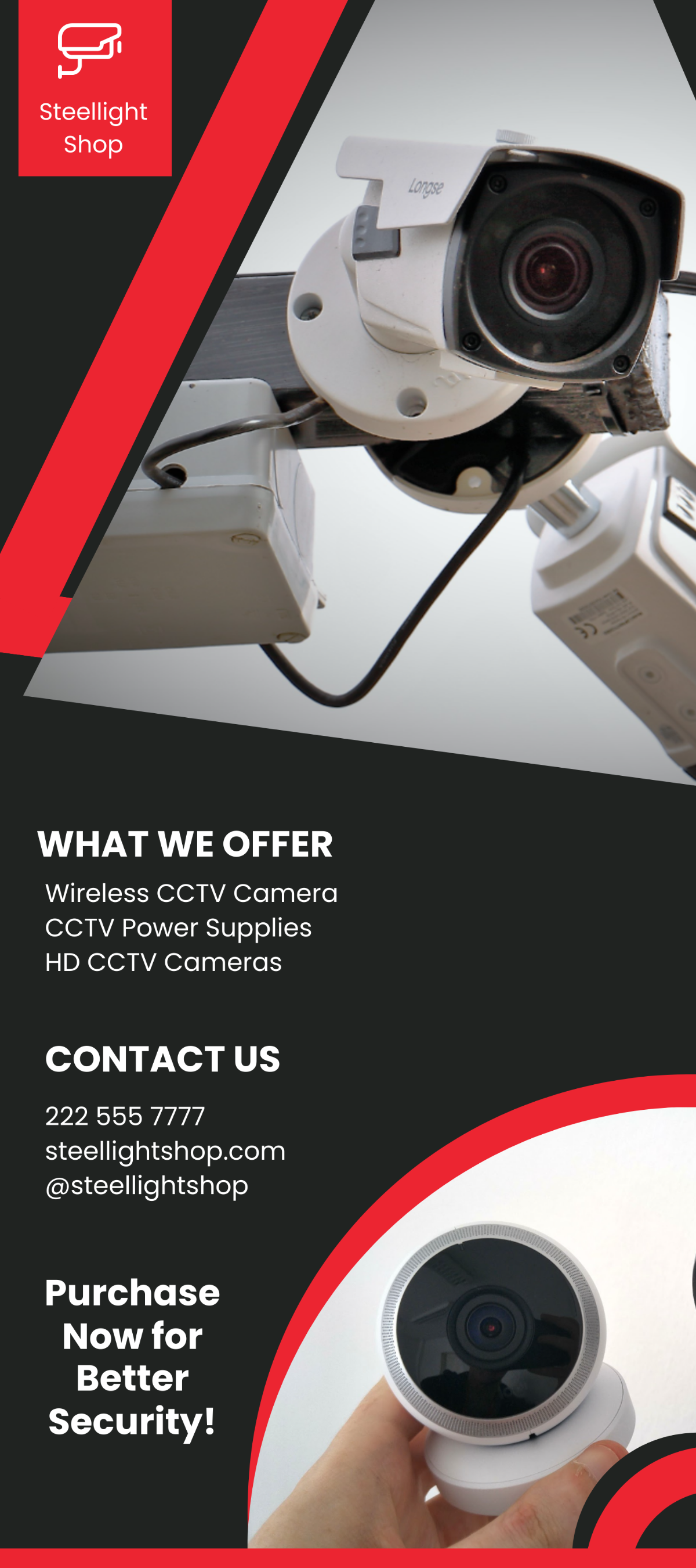 CCTV Product Promotion Rack Card Template