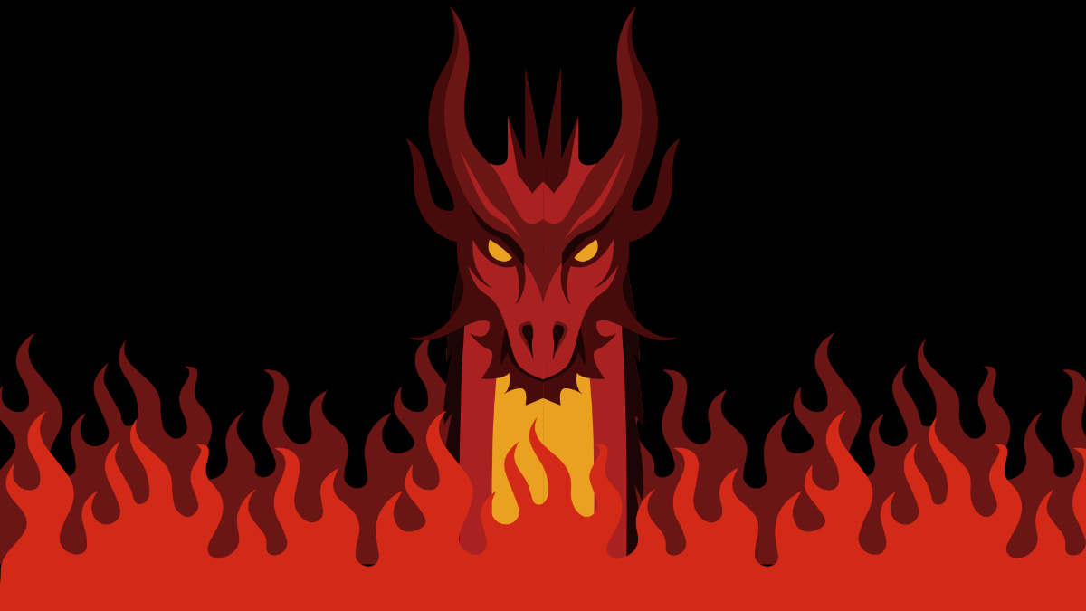 Fire Dragon Background Template