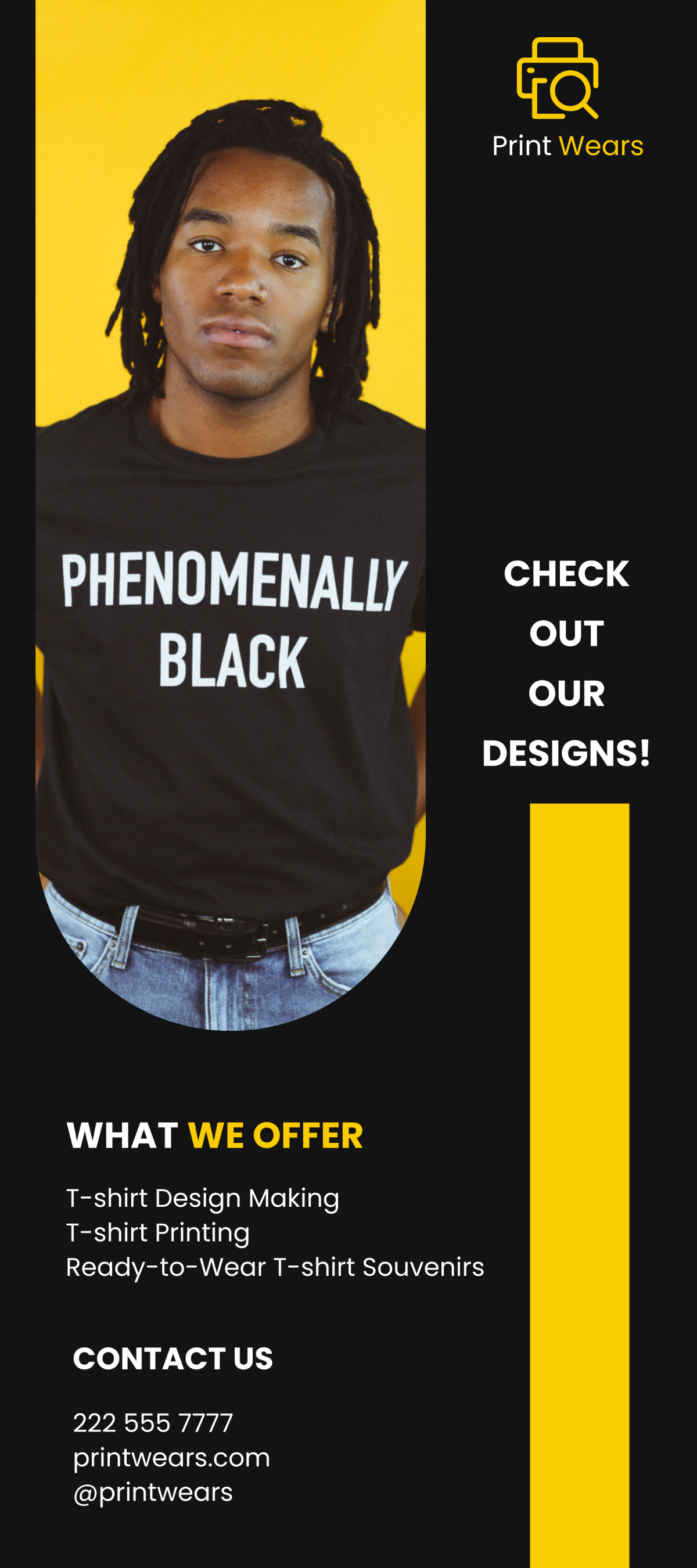 Free T-Shirt Promotional Rack Card Template