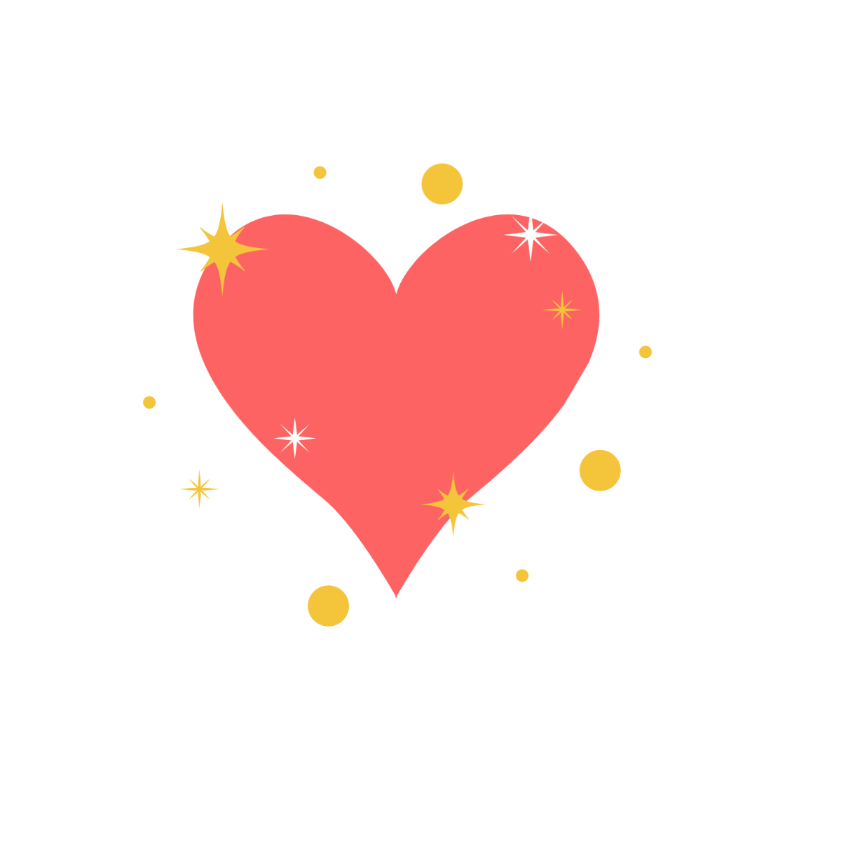 Sparkle Heart Clipart Template