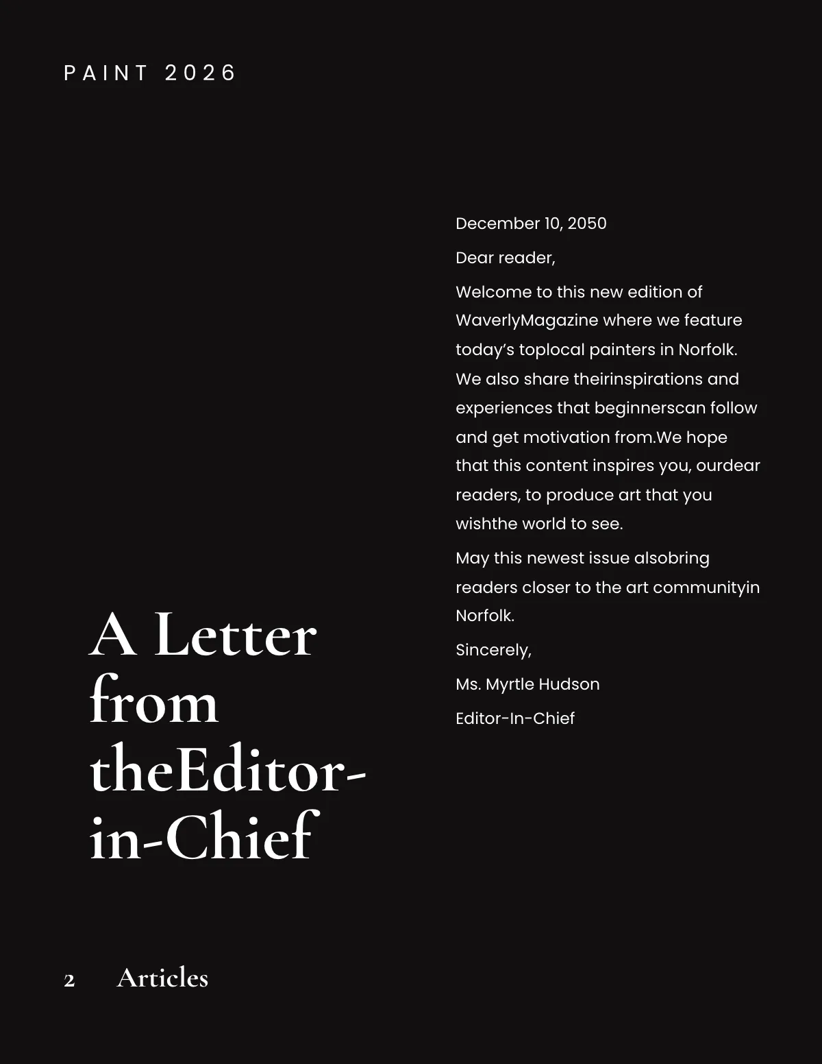 Free Artist Zine Template to Edit Online