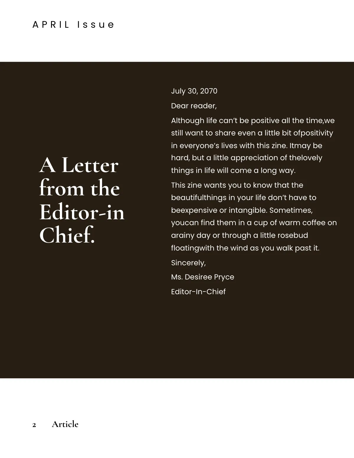 Free Aesthetic Zine Template to Edit Online