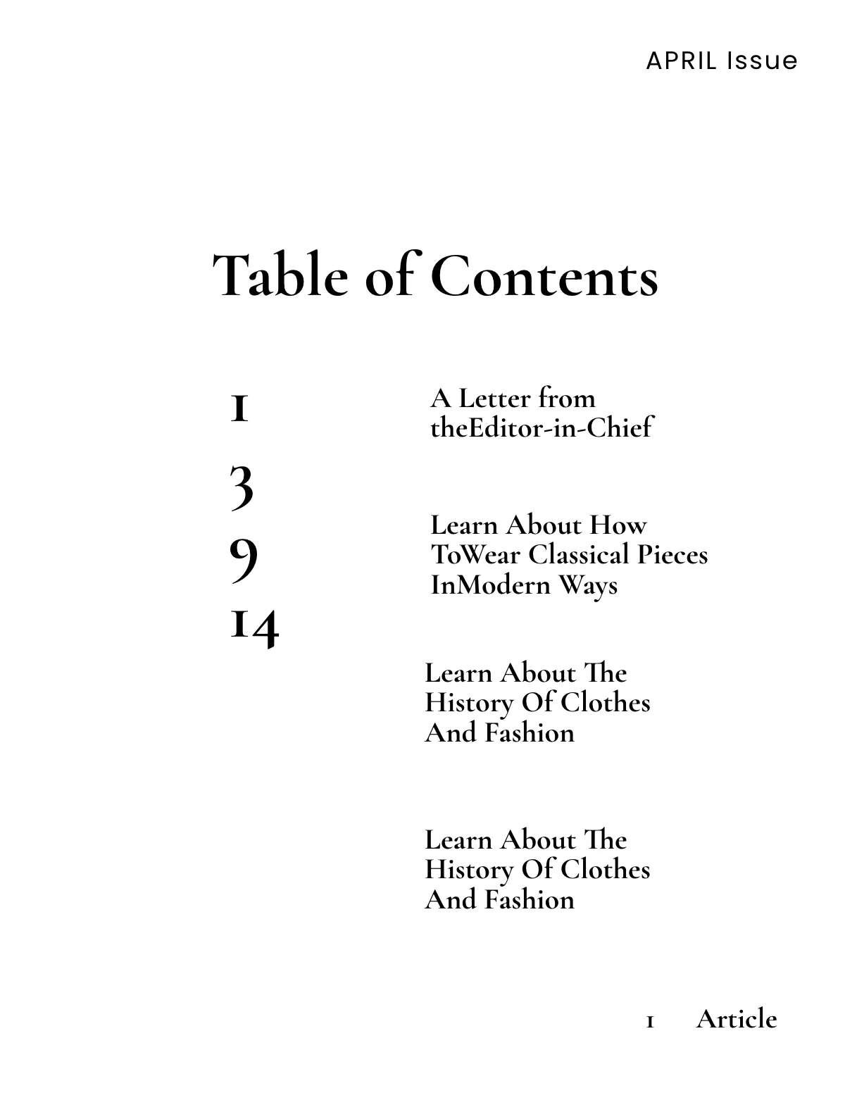 Free Clothing Zine Template to Edit Online