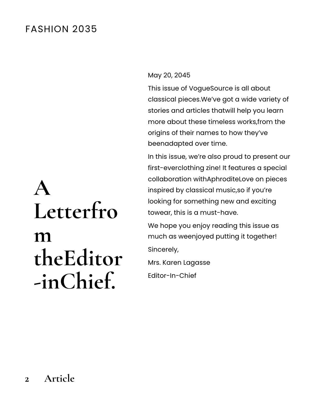 Free Clothing Zine Template to Edit Online