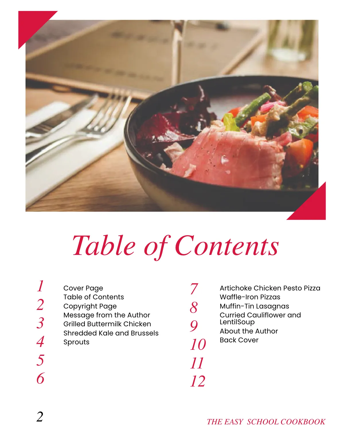 Free Sample School Cookbook Template to Edit Online