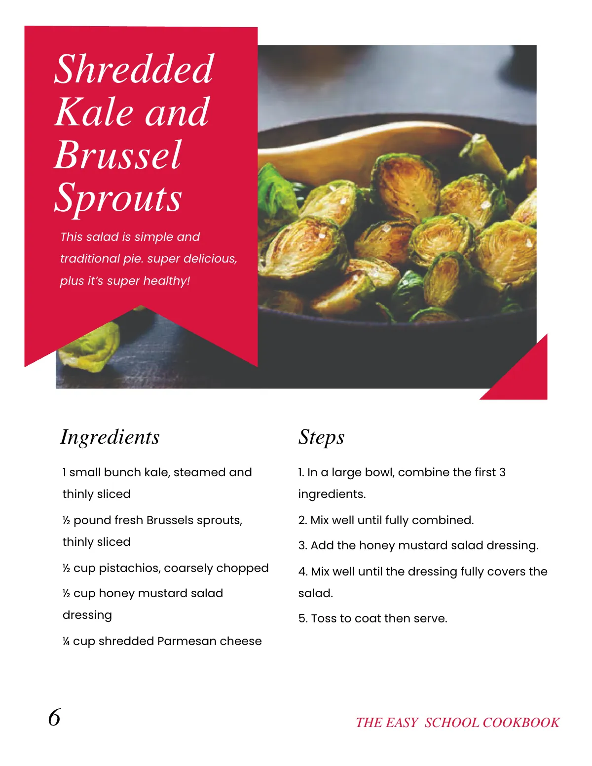 Free Sample School Cookbook Template to Edit Online