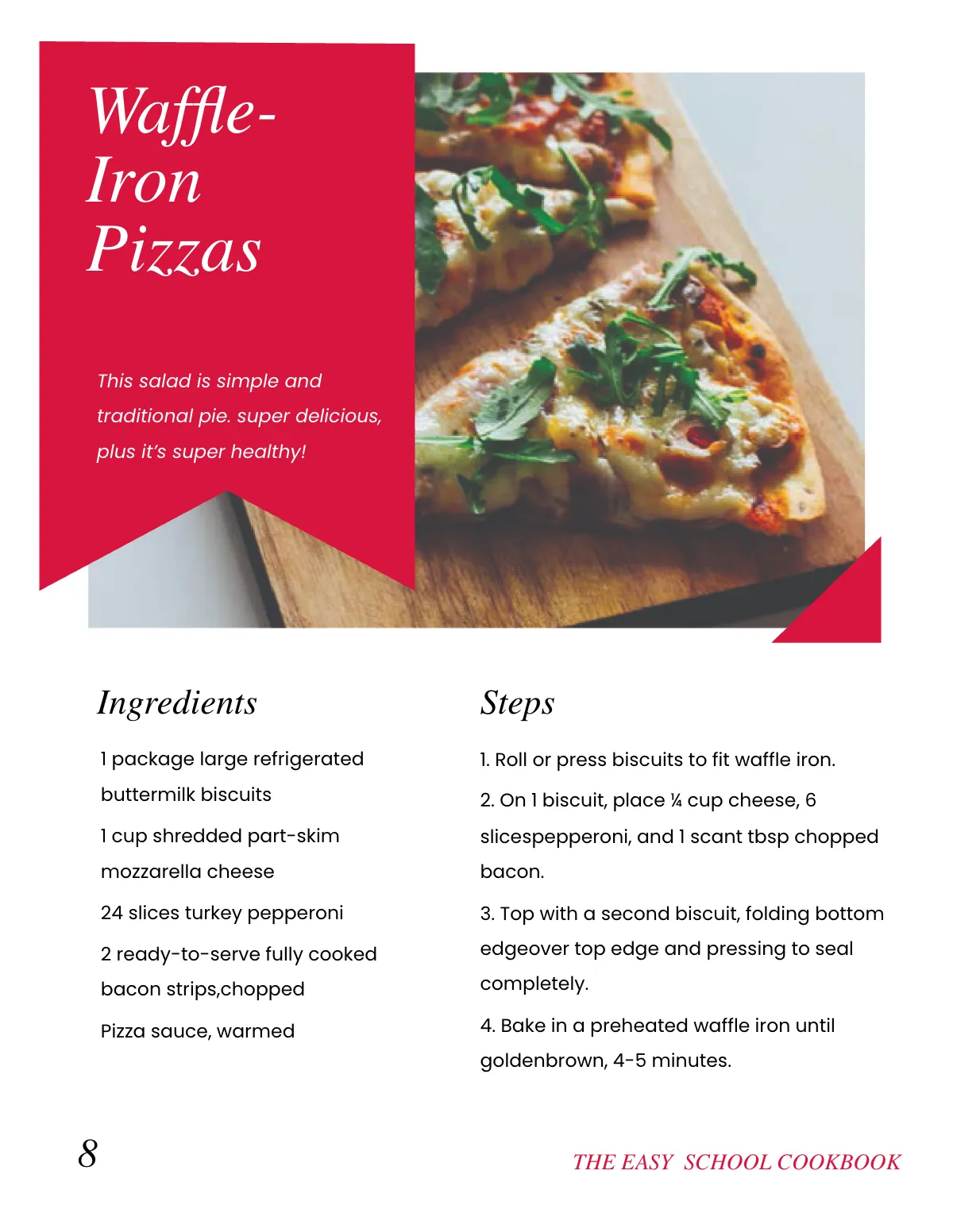 Free Sample School Cookbook Template to Edit Online