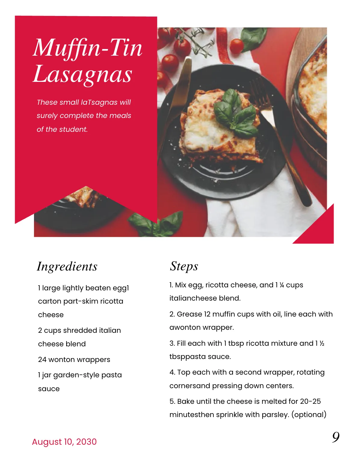 Free Sample School Cookbook Template to Edit Online