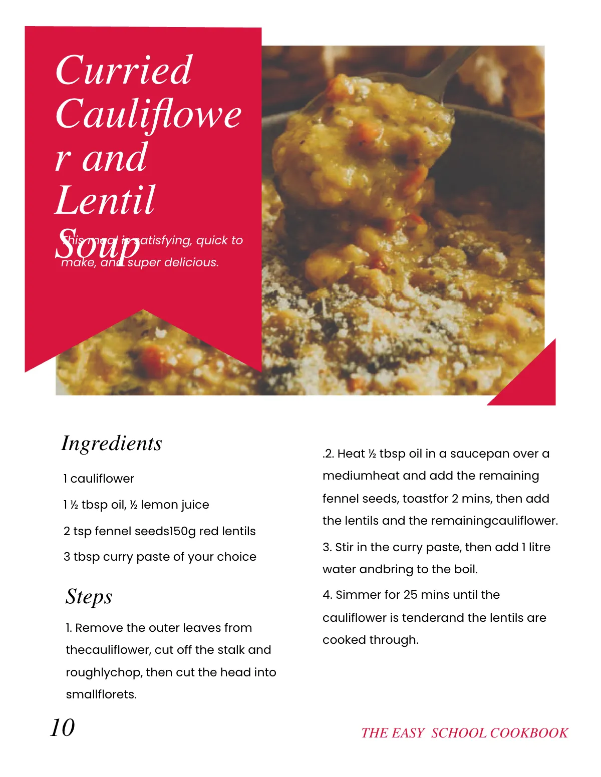 Free Sample School Cookbook Template to Edit Online