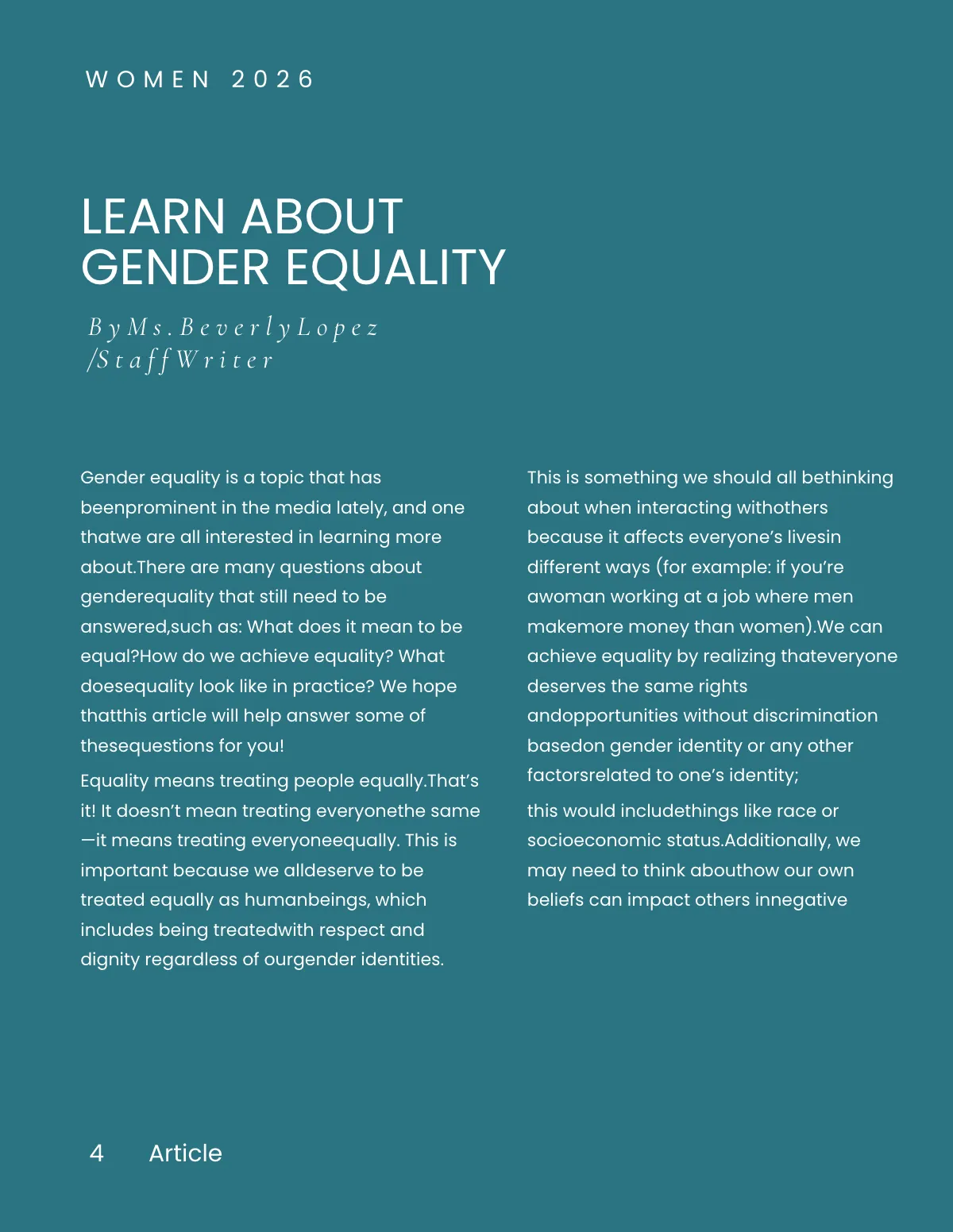 Free Feminist Zine Template to Edit Online