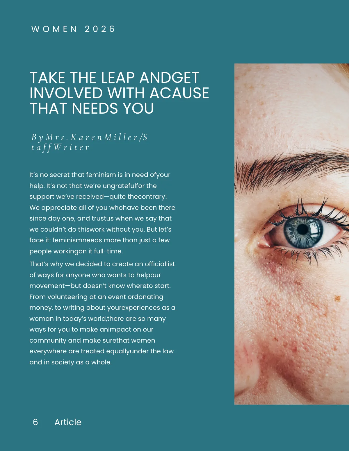 Free Feminist Zine Template to Edit Online