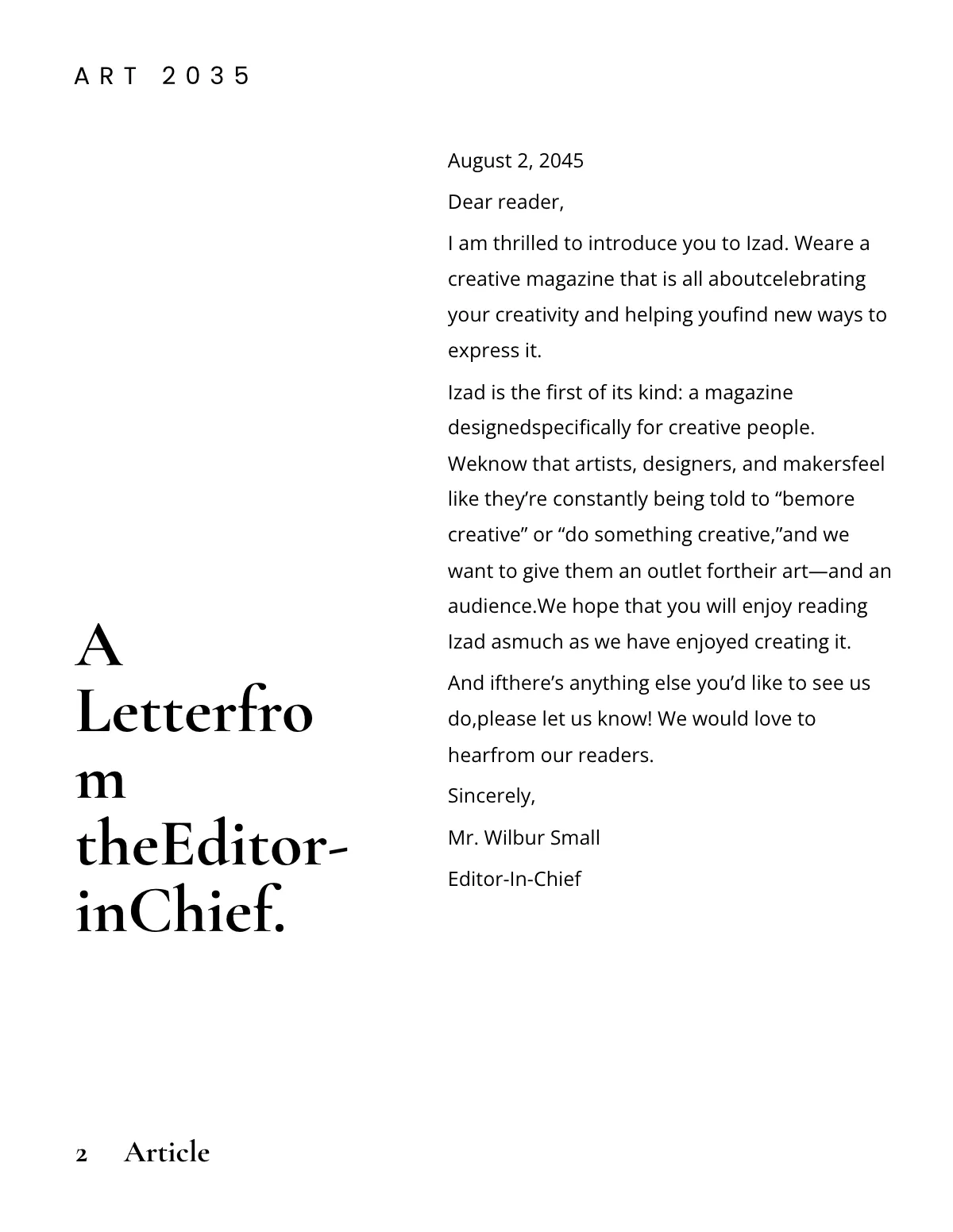 Free Creative Zine Template to Edit Online