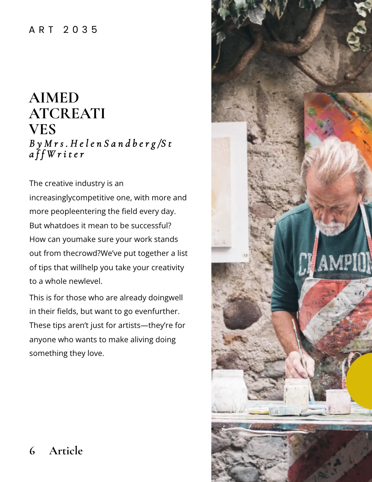 Free Creative Zine Template to Edit Online