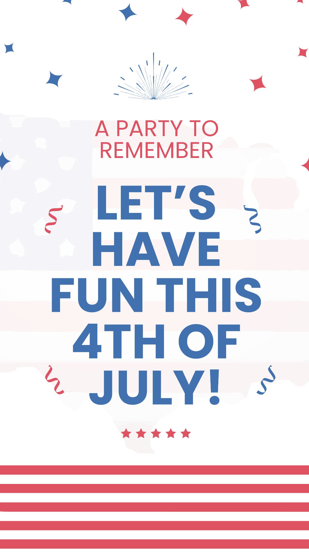 4th Of July Party Instagram Story Template