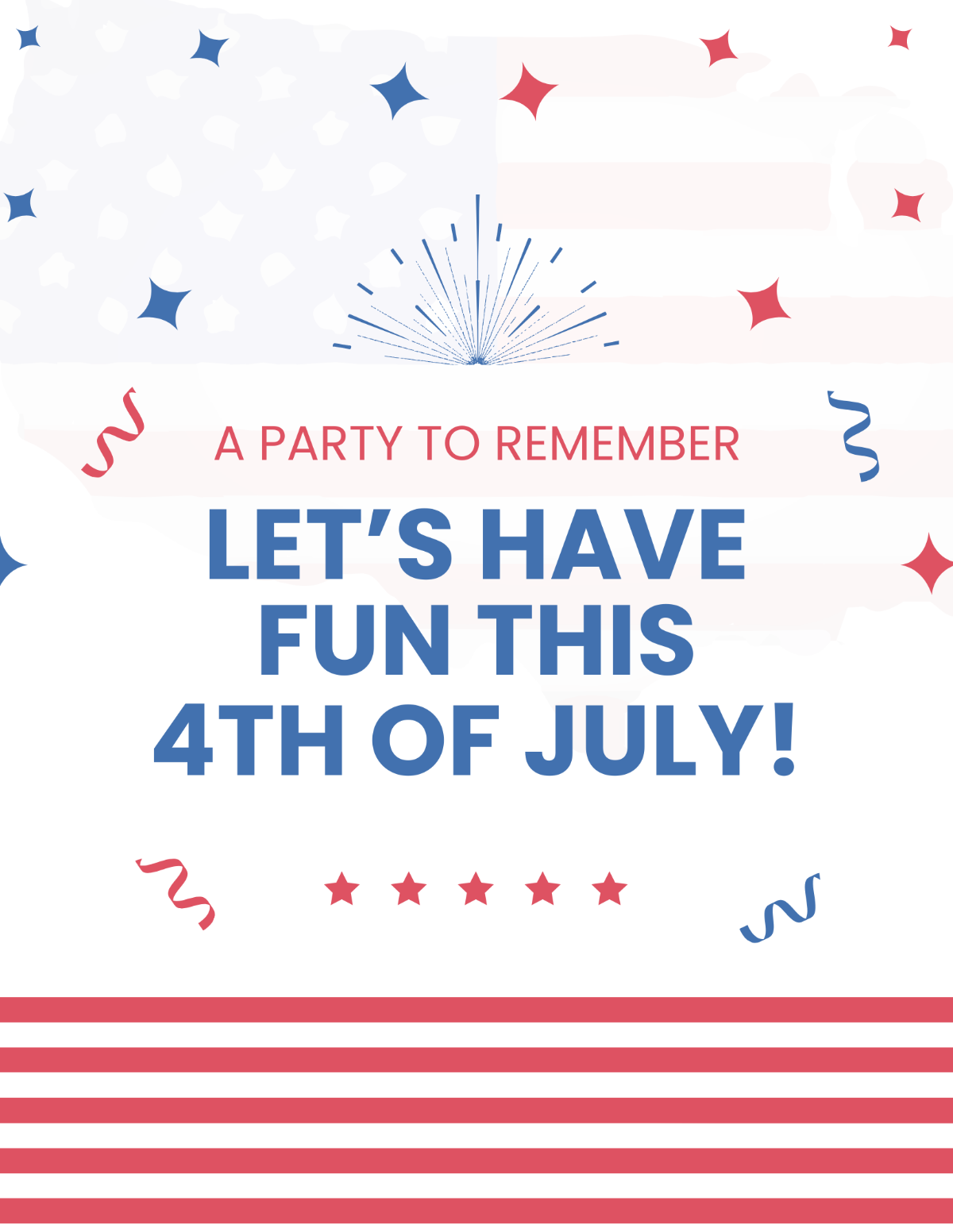 4th Of July Party Flyer Template