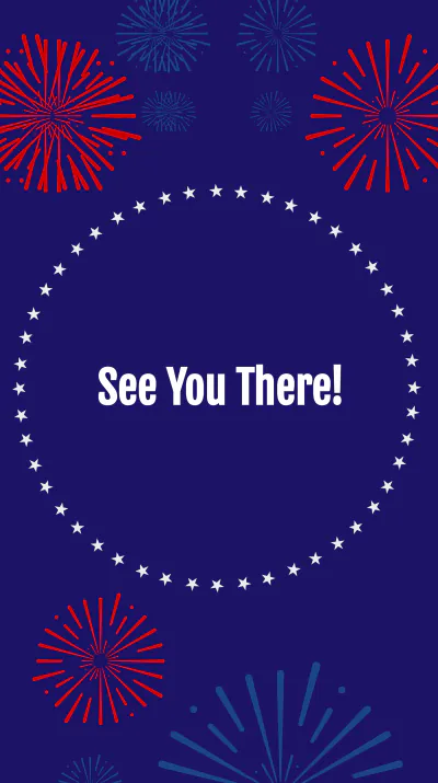 Free 4th Of July Invitation Instagram Story Template to Edit Online