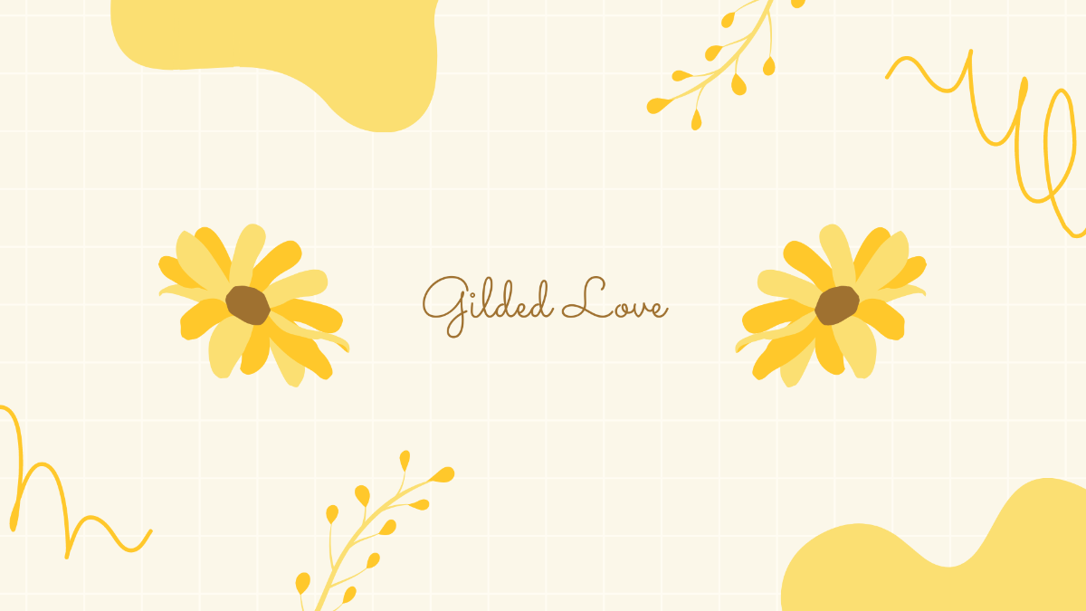 Gold Flower Wallpaper Template