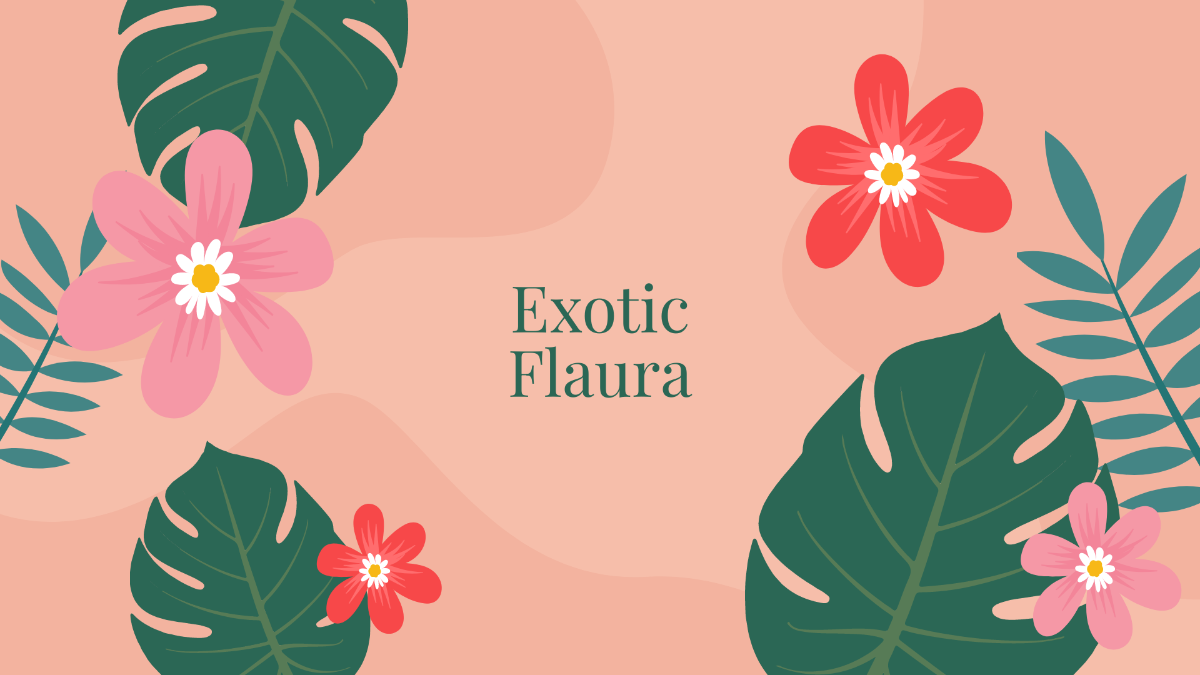 Tropical Flower Wallpaper Template