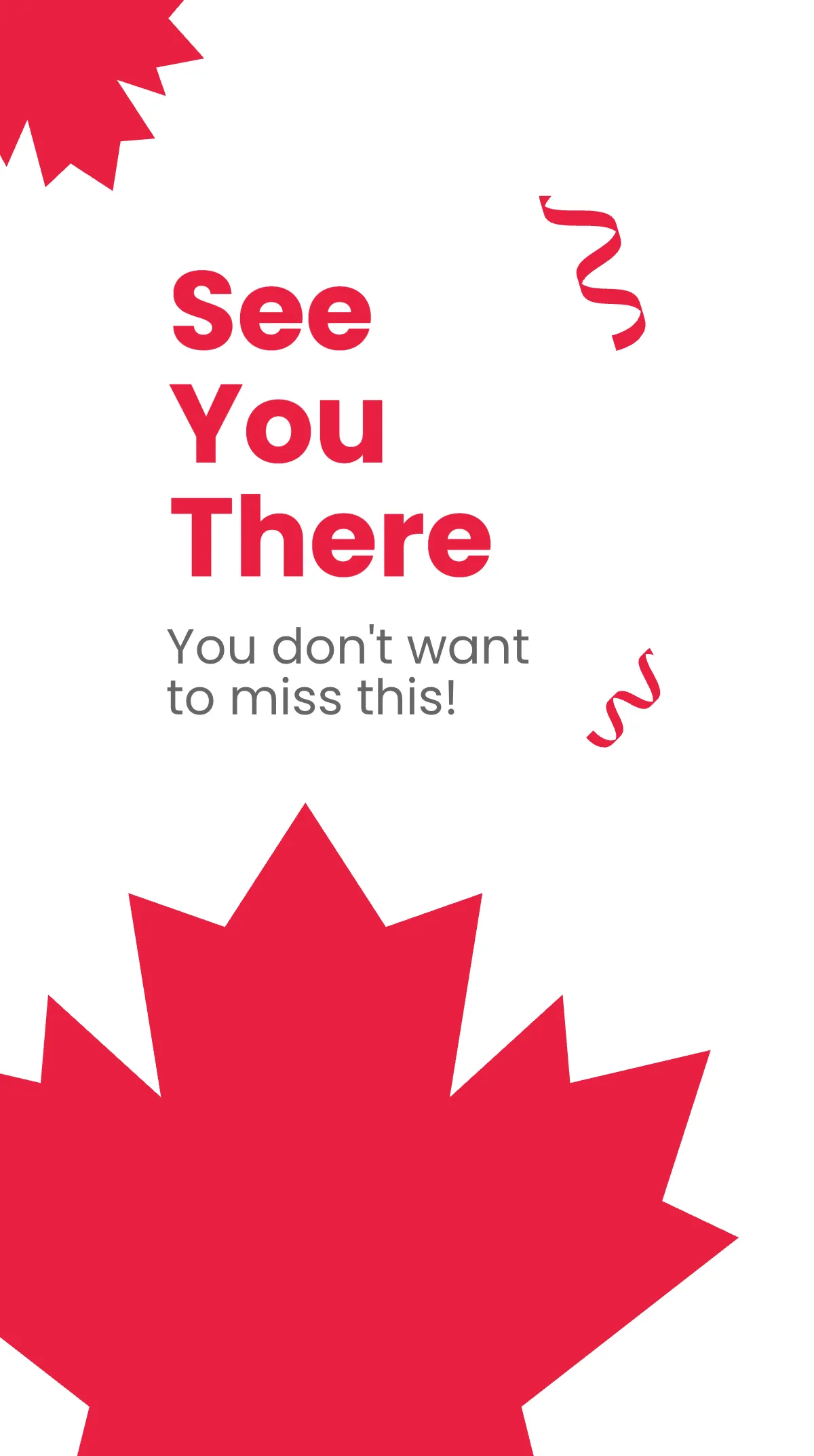 Free Canada Day Party Instagram Story Template to Edit Online