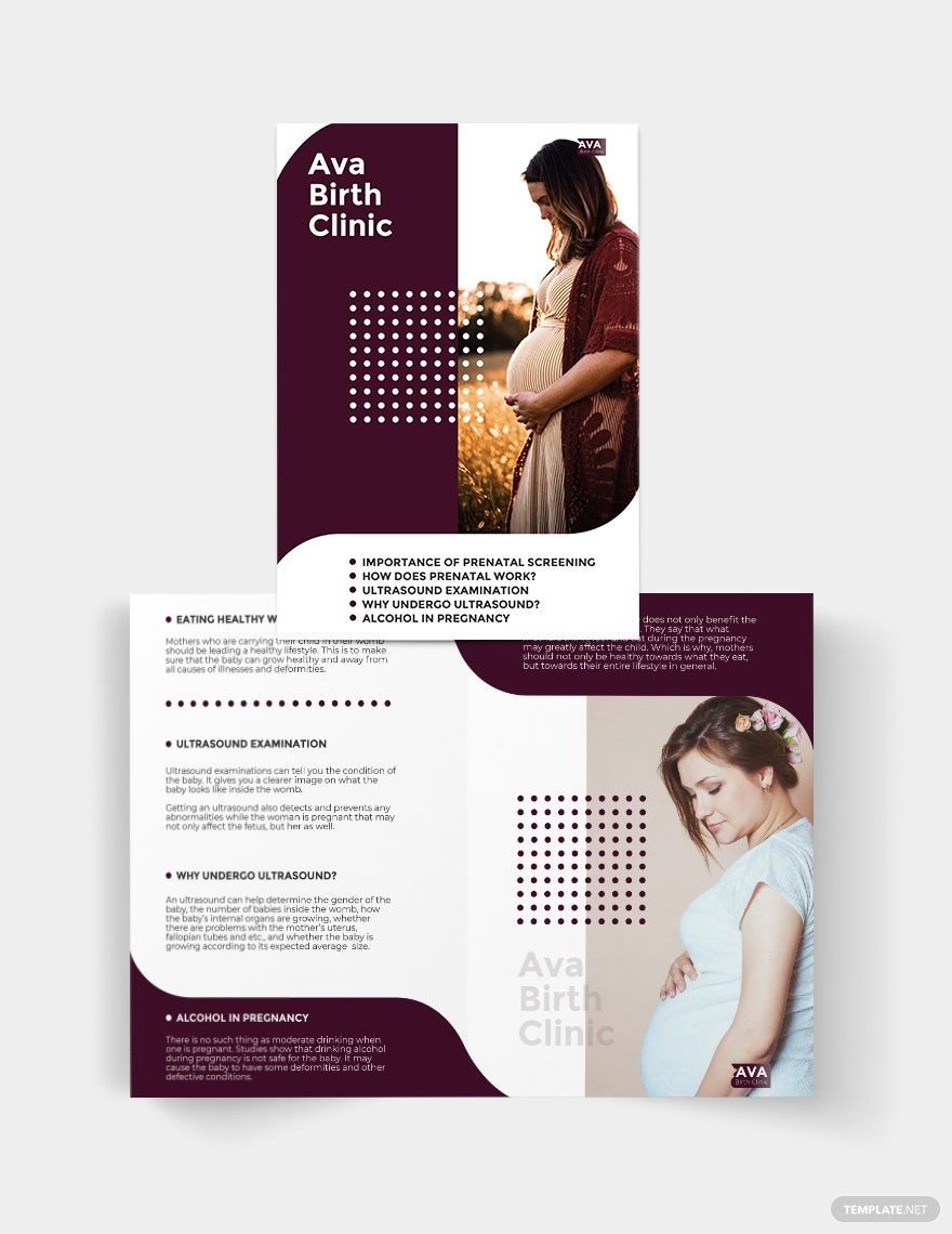 Pregnancy Bi-Fold Brochure Template
