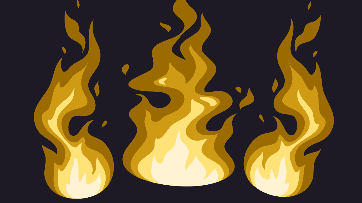 Free Golden Fire Background Template