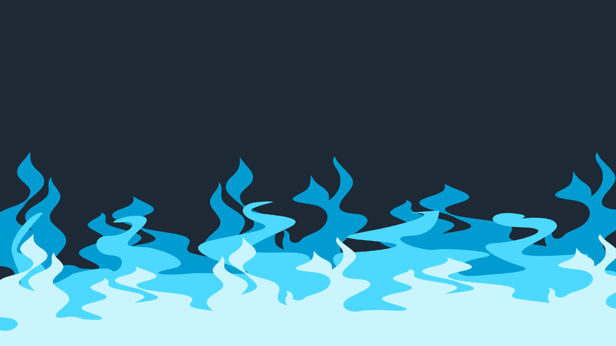 Blue Fire White Background Template
