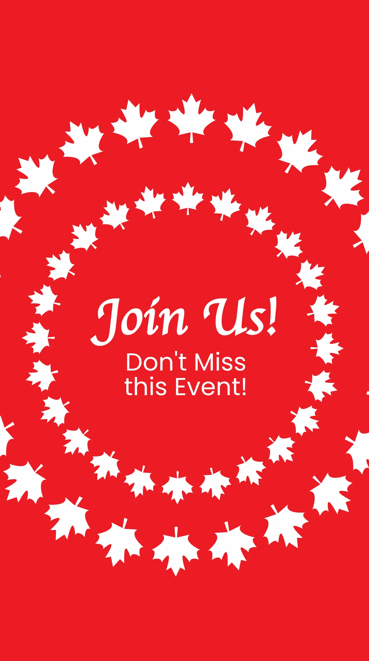 Free Canada Day Event Instagram Story Template to Edit Online