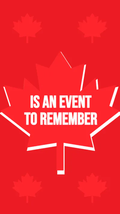 Free Canada Day Event Instagram Story Template to Edit Online
