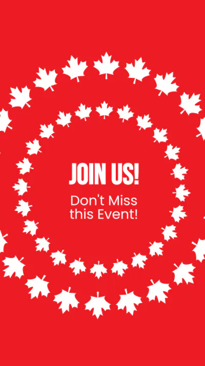Free Canada Day Event Instagram Story Template to Edit Online