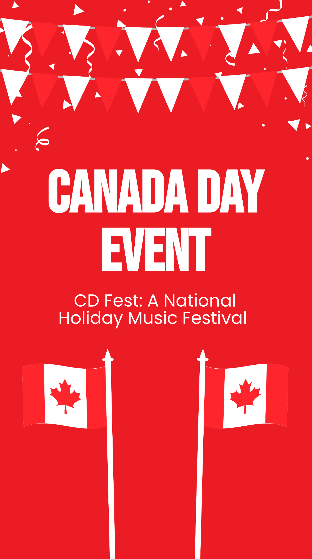 Free Canada Day Event Whatsapp Post Template