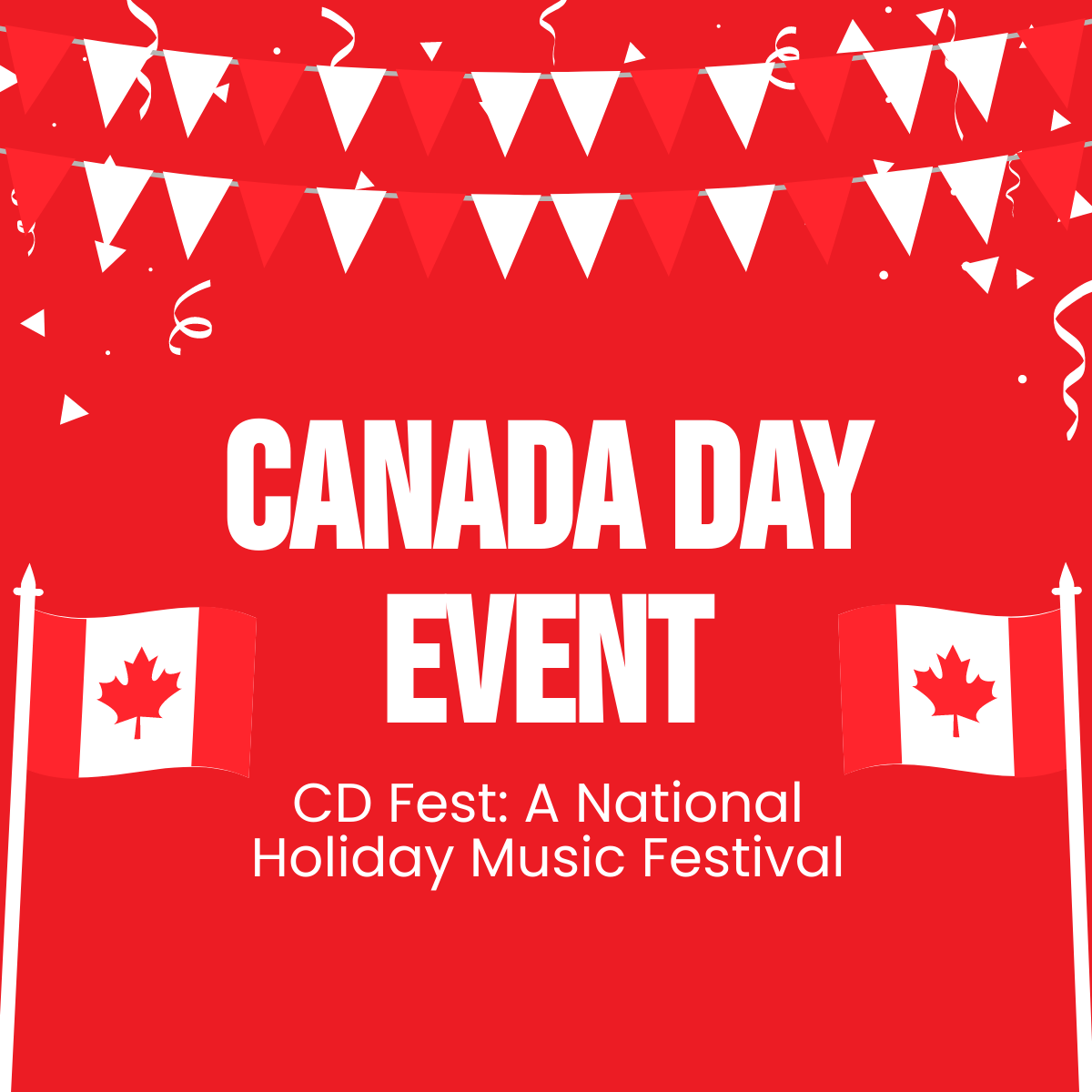 Free Canada Day Event Linkedin Post Template