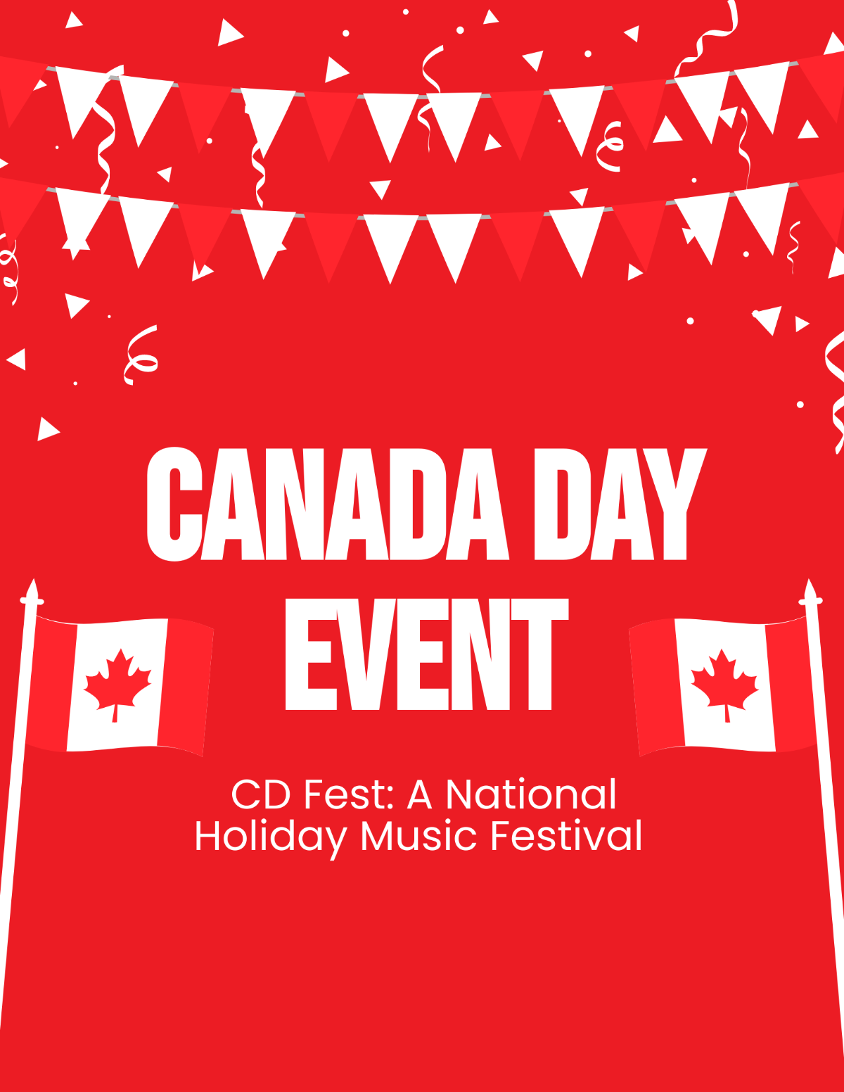 Free Canada Day Event Flyer Template