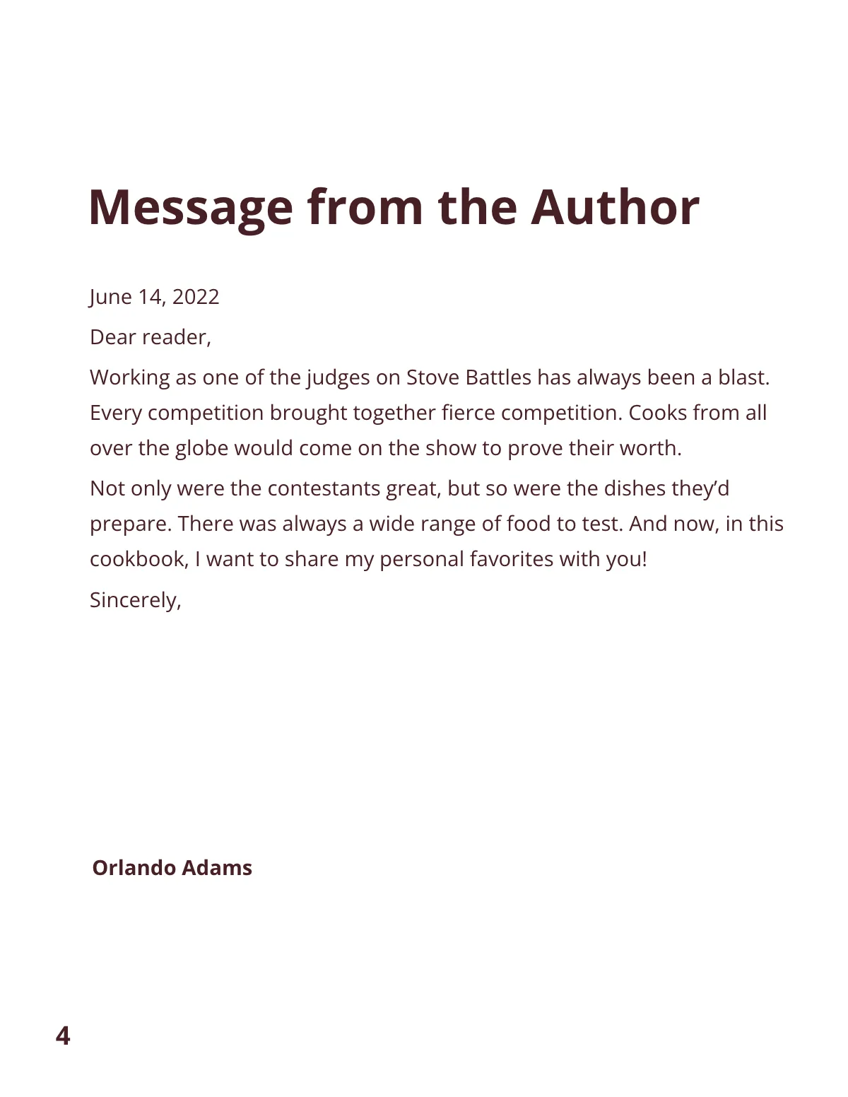 Free Battle Food Cookbook Template to Edit Online