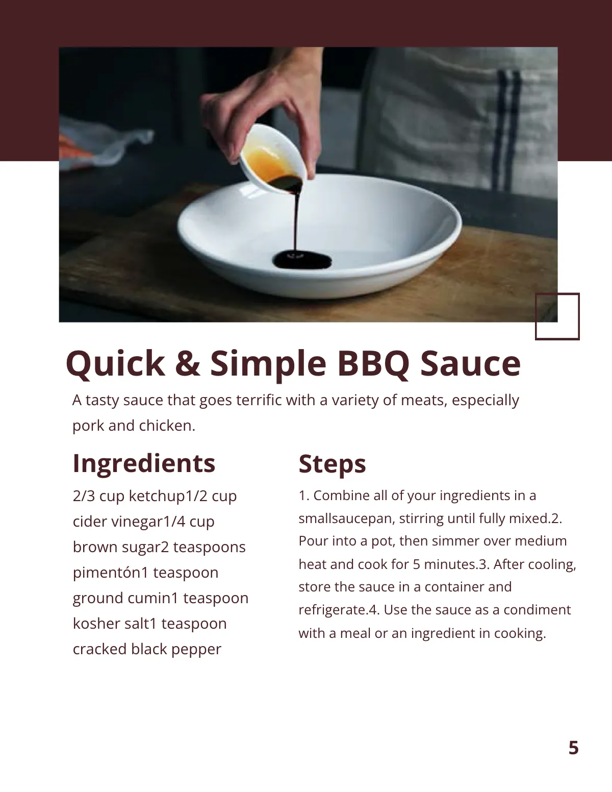 Free Battle Food Cookbook Template to Edit Online