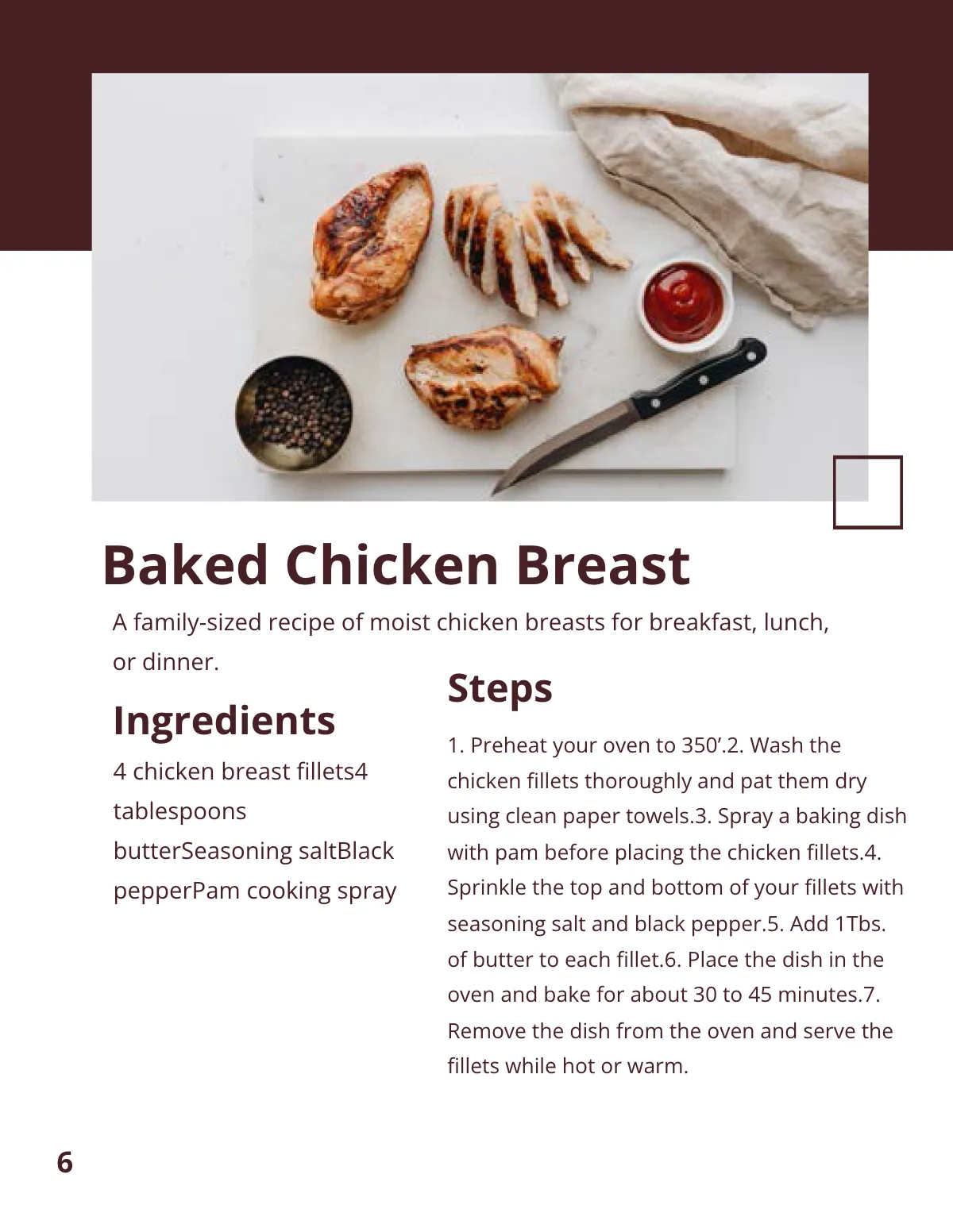 Free Battle Food Cookbook Template to Edit Online