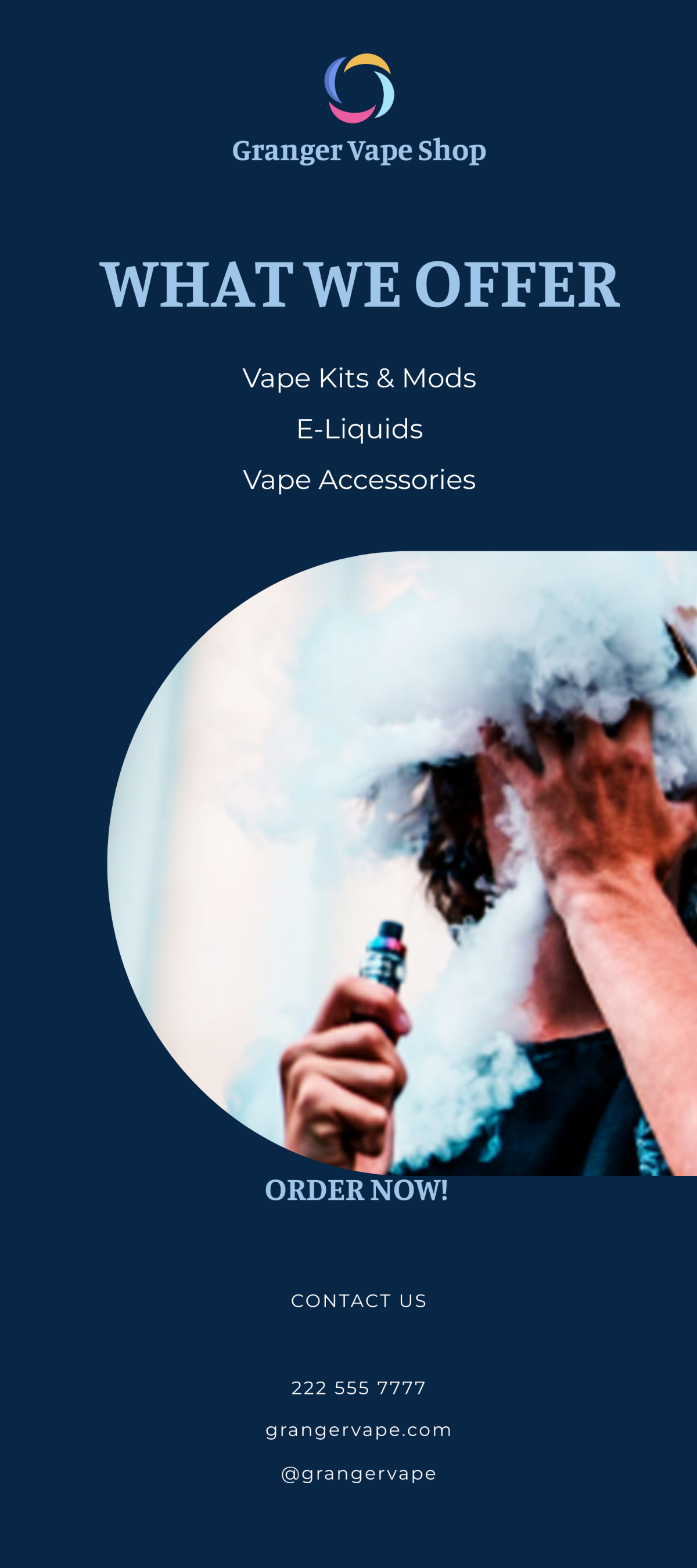 Vape Shop Rack Card Template - Edit Online & Download